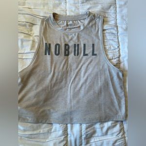 Nobull women’s oatmeal colored muscle tank. Size small.